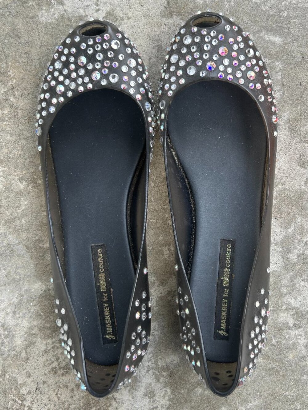 J. Maskrey For Melissa Rubber Swarovski night sky jelly shoes, size 38